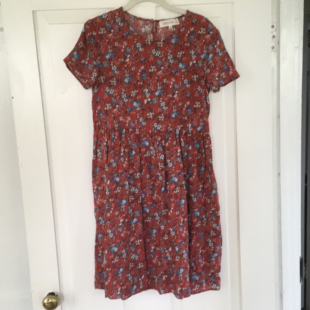 Called to Surf Short-Sleeve Red Dress